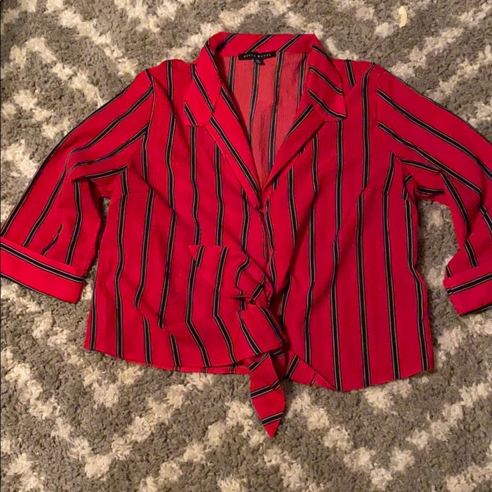 Haute Monde tie blouse with 3/4 sleeve